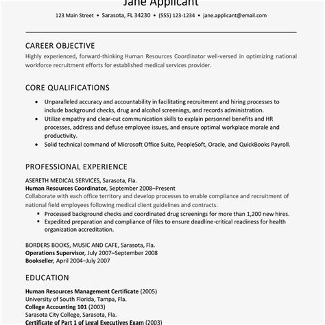 What is a curriculum vitae? Human Resources Resume Example and Writing Tips