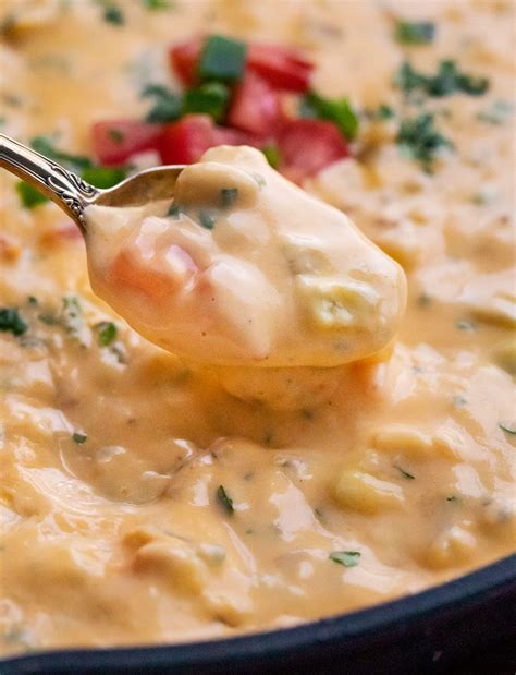 Smooth And Silky Queso Dip Made Using No Velveeta Packed With Flavor