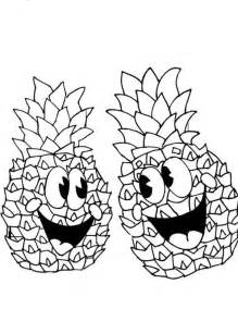 Pineapple coloring page for preschool. A Pair Of Happy Pineapple Coloring Page - Download & Print ...