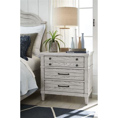 Legacy Classic Belhaven Modern Farmhouse 3 Drawer Nightstand With Built