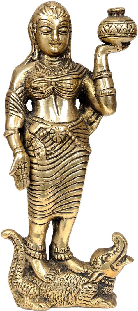 River Goddess Ganga Rare Statue Exotic India Art