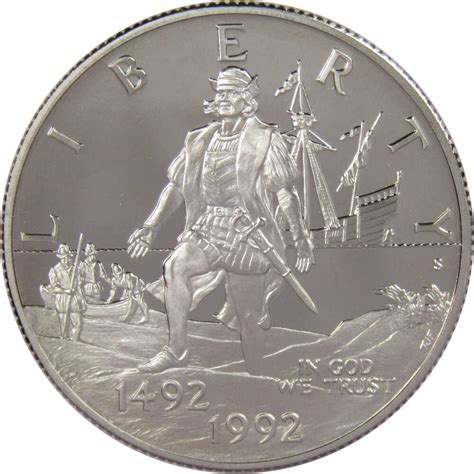1992 S 50c Christopher Columbus Commemorative Half Dollar Us Coin