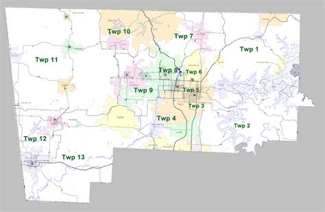 Filebenton County Arkansas 2010 Township Map Large