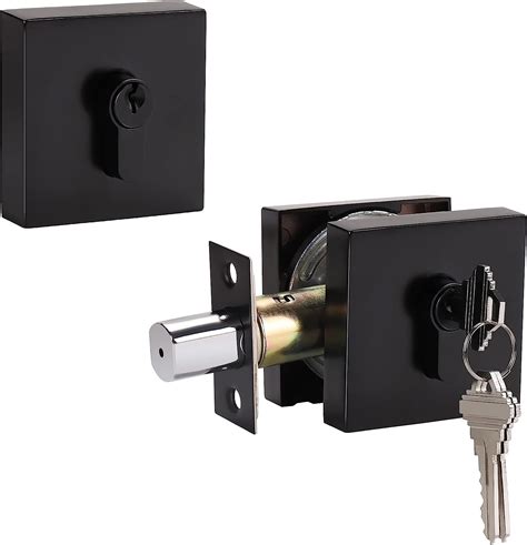 Buy Knobwell 5 Pack Square Double Keyed Security Deadbolts Black