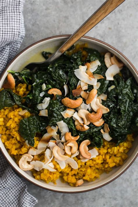 Make sure you do not overdo the quantity of fresh turmeric, as it has very strong flavors. Turmeric Rice with Coconut Kale | Naturally Ella