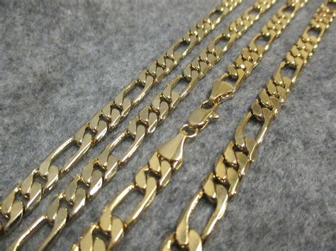 Check spelling or type a new query. Mens 14K Gold Overlay 6MM Figaro Figarucci Chain Necklace NEW 20" 24" or 30" | eBay