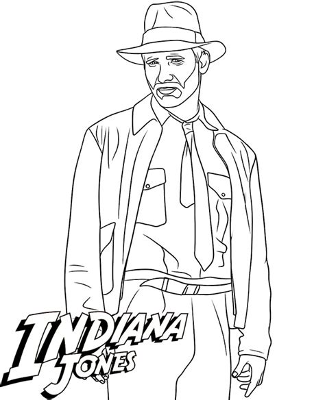 Indiana Jones Coloring Page Sheet