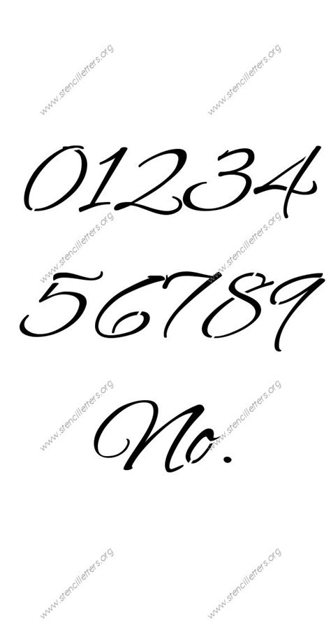Cursive Numbers Free Printable