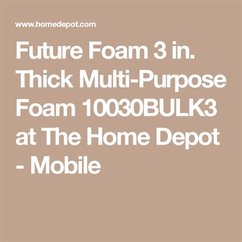 Future Foam 3 In Thick Multi Purpose Foam 10030bulk3 The Home Depot