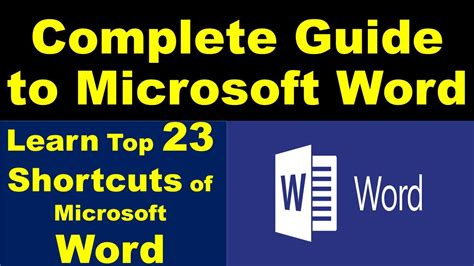 Microsoft Word Tutorial Microsoft Word Shortcut Keys Microsoft
