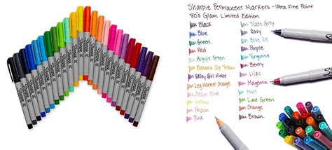 Black, blue, turquoise, green, clover, yellow, orange, coral, hot pink, red, purple and. Sharpie® Ultra Fine Point Permanent Marker, Assorted ...