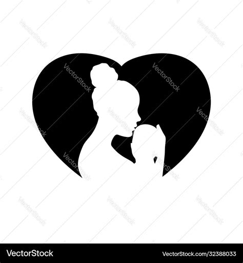 Mother And Her Child Logo Royalty Free Vector Image