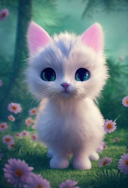 Premium Photo Big Eyed Fluffy Cat Kitten Cute Fluffy Cat