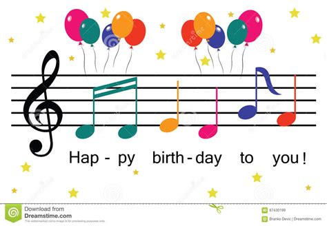 Thank you for trying the 8notes.com audio & transposition features. Happy birthday stock vector. Illustration of greeting ...