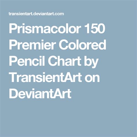 Prismacolor 150 Premier Colored Pencil Chart By