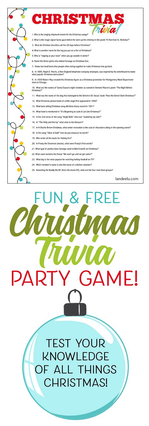 Home » free printables » free printable trivia questions and answers. Christmas Trivia Game Perfect for Christmas Parties ...