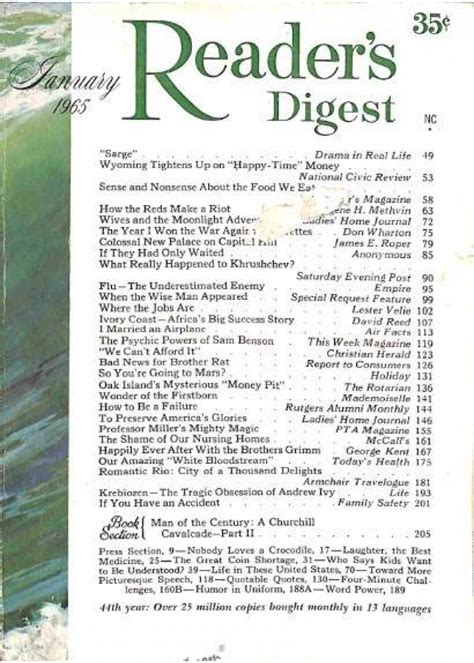 Readers Digest Magazine January 1965