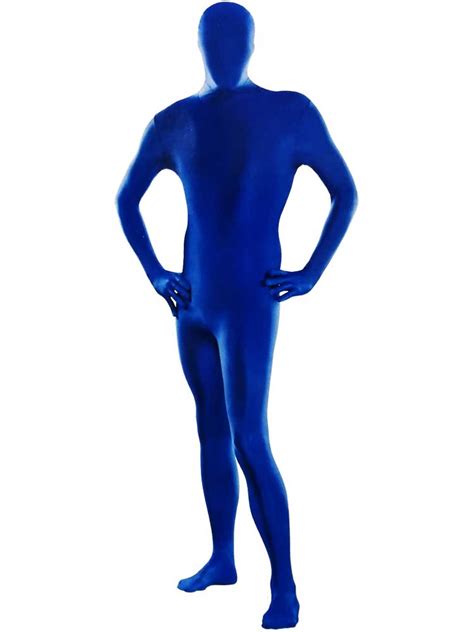 Blue Full Body Lycra Spandex Party Suit Skin Catsuit Halloween Smurf