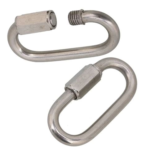 Multifunctional Stainless Steel Carabiner Quick Oval Screwlock Link Lock Ring Hook M Pack