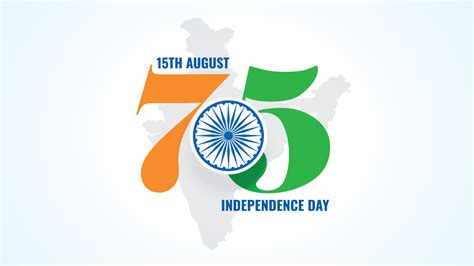 75th year of independence day of india 10484076 vector art at vecteezy