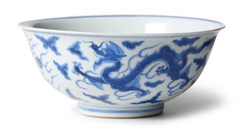 Blue And White Dragon Bowl By Takahashi Dohachi Iii Ceramics