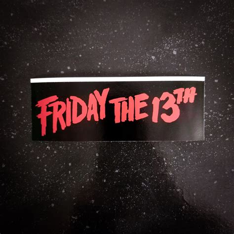 Friday The 13th Logo Vinyl Sticker Decal Horror Movie Etsy