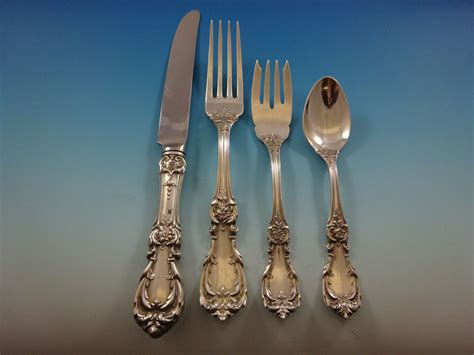 Burgundy By Reed And Barton Sterling Silver Flatware Set 12 Dinner