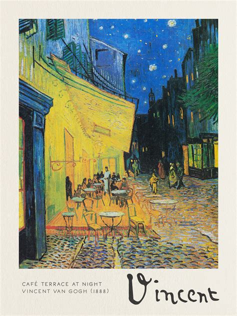 Café Terrace at Night Vincent van Gogh Reproductions of famous