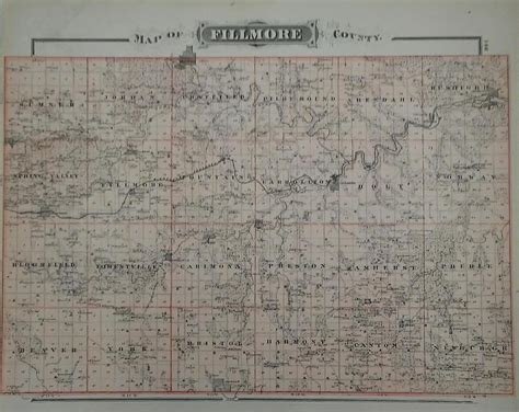 Maps Of Fillmore County And The Cities Of Austin And Preston From 1874