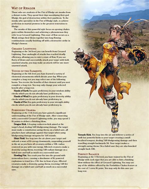 Dnd E Monk Homebrew