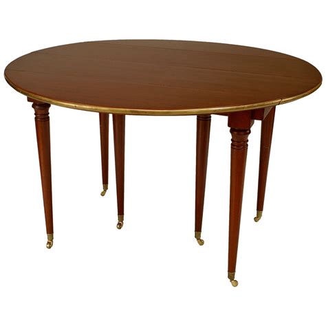 French Louis Xvi St Mahogany Drop Leaf Dining Table For Sale At 1stdibs