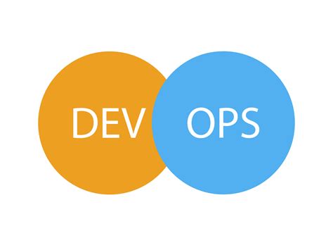 Devops Logotype Sign Of Circles With Arrows Blue Vector Flat