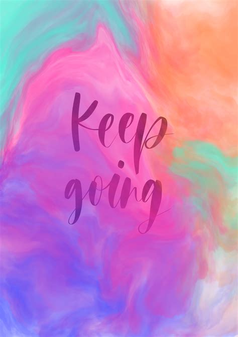 Keep Going Hand Lettering Self Reminder Neon Signs