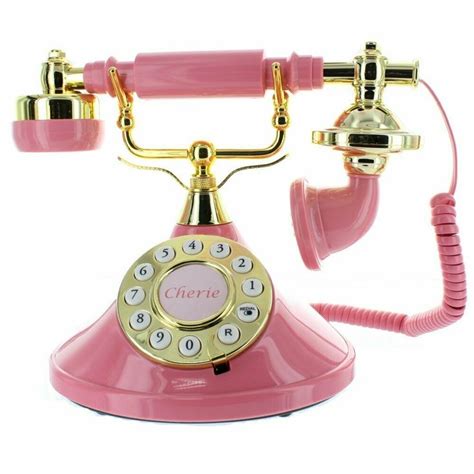 Vintage Pink Telephone Push Button Retro Phone Desk Ts Collectors