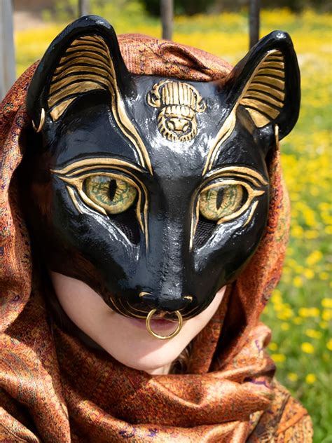 Made To Order Bastet Bast Resin Mask Egypt Egyptian Goddess Etsy