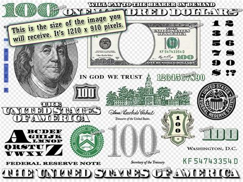 Hundred Dollar Bill Design Images Photoshop Transparent File Png