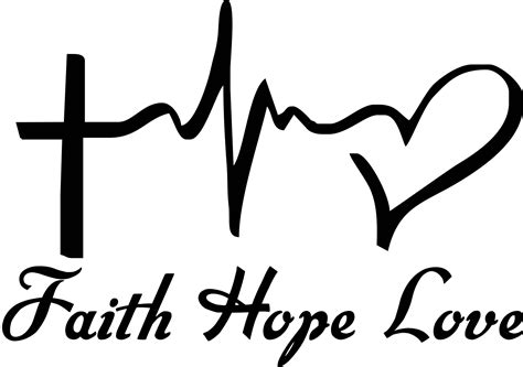 Faith Hope And Love Svg Etsy