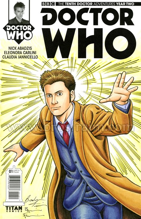 Doctor Who 1 Sketch Cover Featuring The 10th Doctor In Brendon And