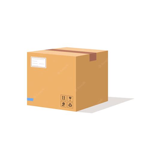 Premium Vector Parcel Carton Box Vector Container Package Paper Box