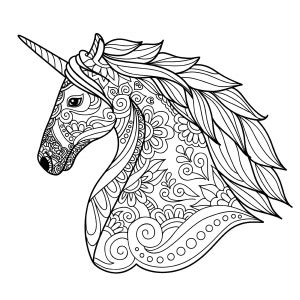 unicorns coloring pages  adults