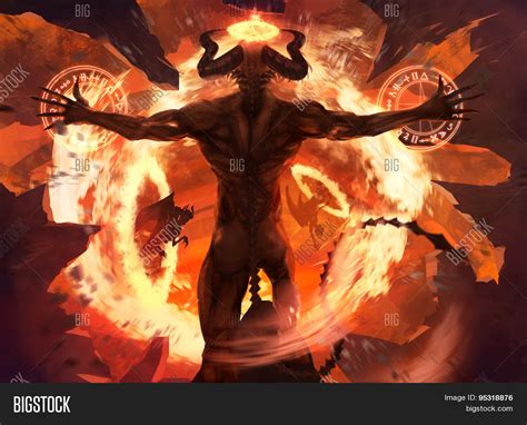 Burning Diabolic Demon Image And Photo Free Trial Bigstock