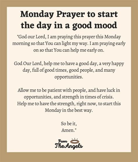 7 Prayers For Monday Blessings With Images