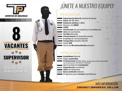 70 Vacantes Para Guardias De Seguridad Y 8 Para Supervisores Puebla