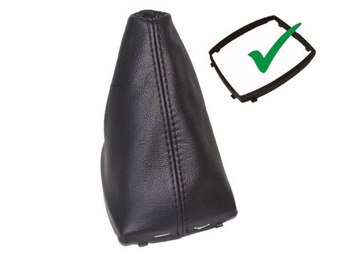 Gear Stick Gaiter With Plastic Frame Black Genuine Leather Buy Online