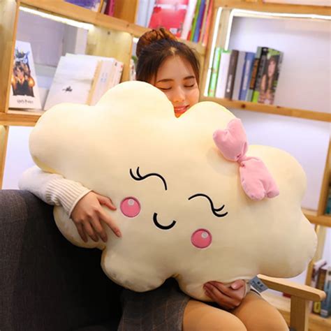 new arrival cute cloud plush pillow soft cushion lovey smile cloud stuffed plush toys for