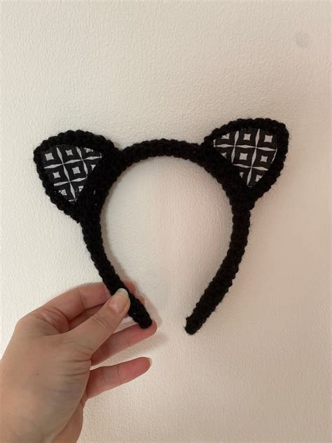 Crochet Cat Ears Headband Kitty Ears Headband Etsy
