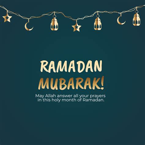 Ramadan Mubarak Islamic Greeting Cards For Muslim Holidays Vector