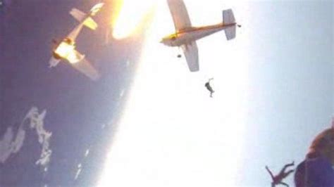 Skydivers Planes Collide In Air In Wisconsin Helmet Cams Capture