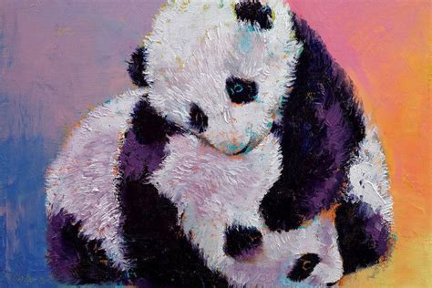 Baby Panda Rumble Canvas Artwork By Michael Creese Icanvas Panda