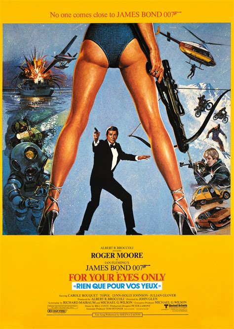 Affiche Ancienne James Bond 007 For Your Eyes Only Rien Que Pour